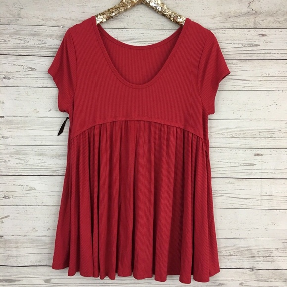 Olivia Sky Tops - 🍁Olivia Sky ribbed knit swing babydoll tunic top